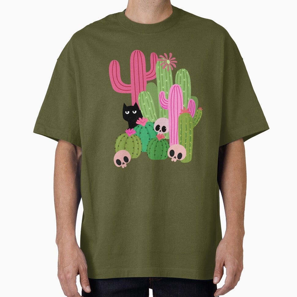 Desert cactus kitty hiding spot by InkRiot Studios
