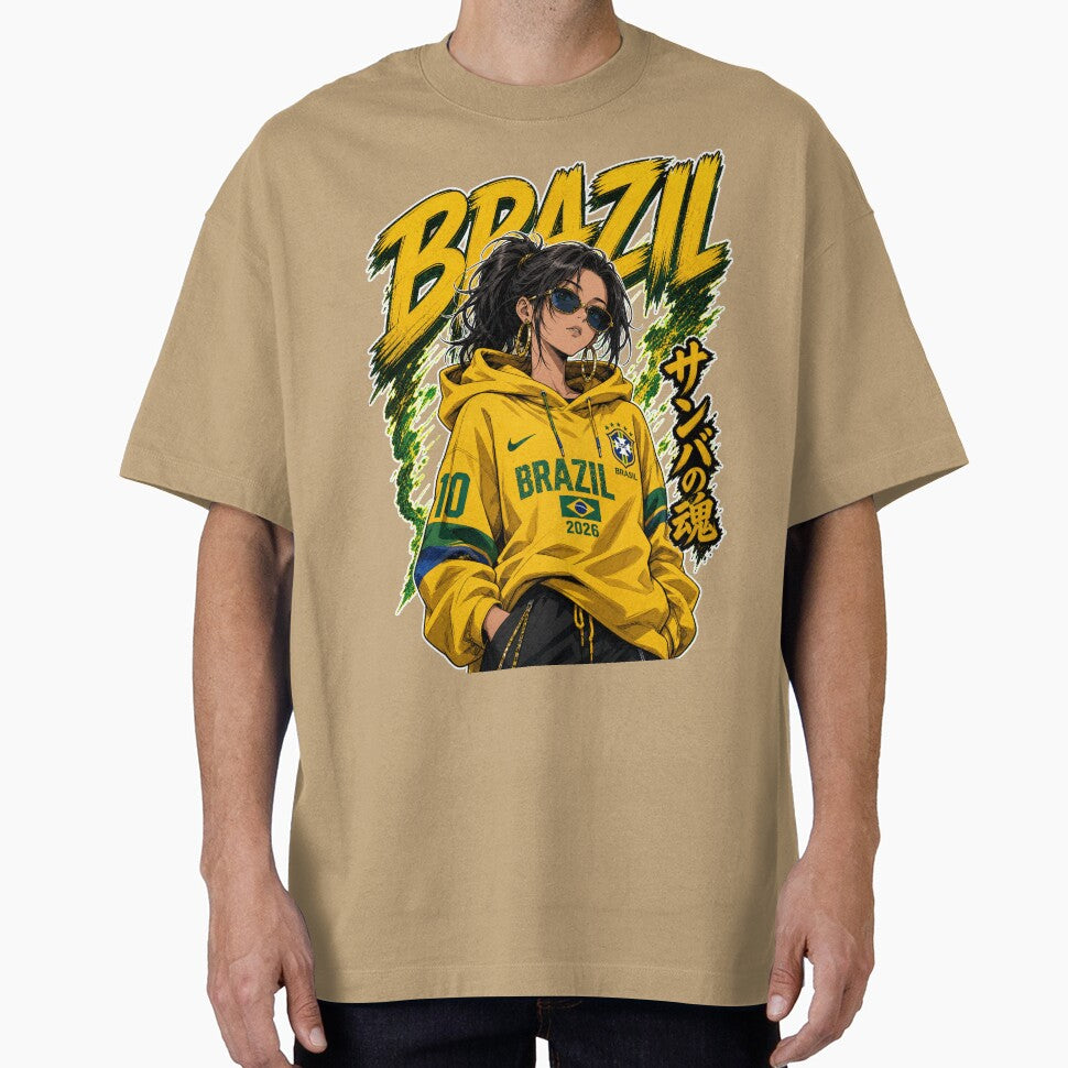 Brazil Anime Girl World Cup 2026 Joga Bonito by Senpai Syndicate