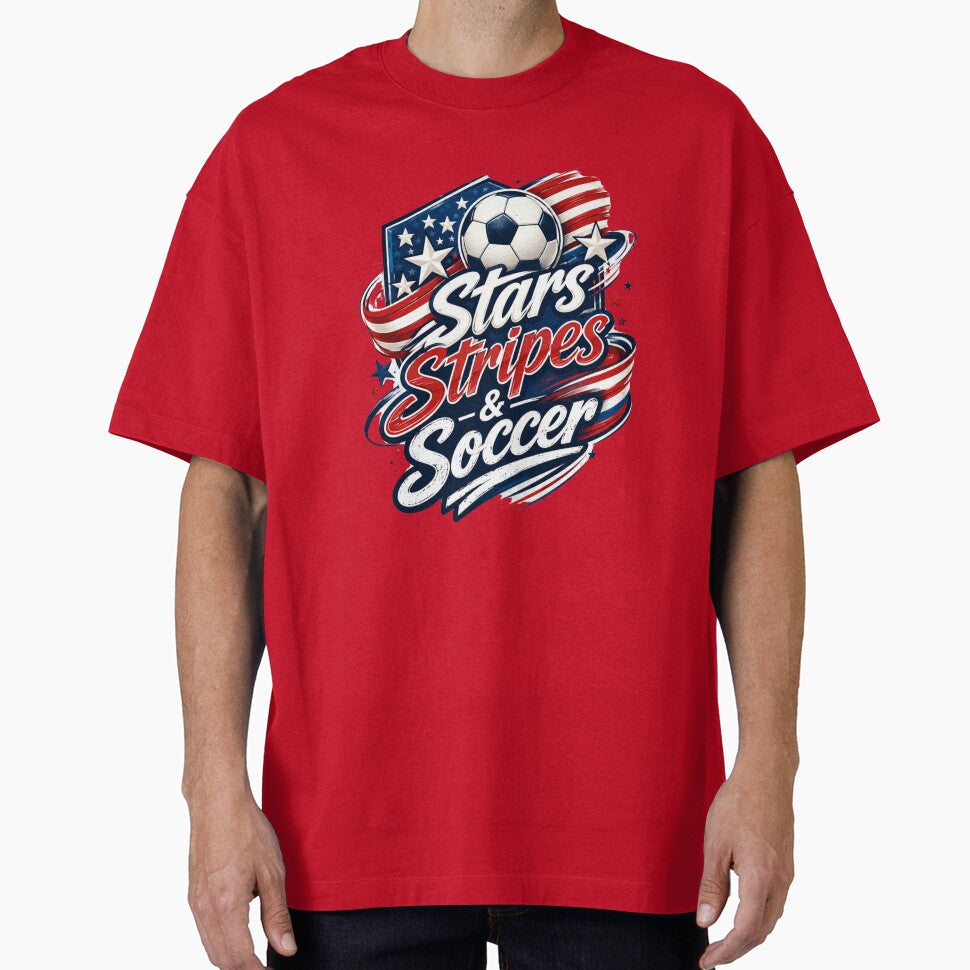 Stars Stripes And Soccer Fan Design by Stickers  Designer