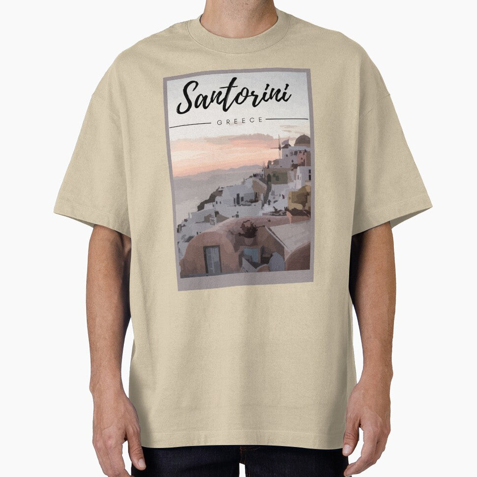 Santorini Greece - T-shirts, Hoodies and Sweatshirts by TripsandPrints