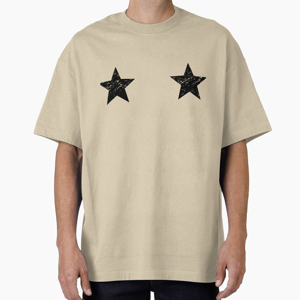 2 STARS ON BOOBS BLACK, Stylish by retrippy