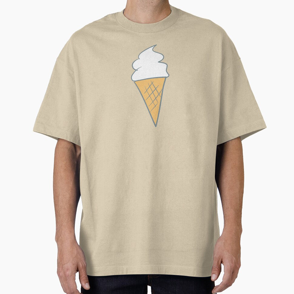Soft-Serve Cartoon Style Vanilla 99 Ice Cream Gray by Karen Ekdahl
