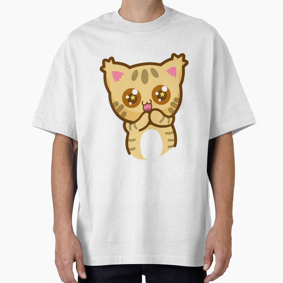 Cute Cat with Sparkling Eyes Kitty T-Shirt by AllStarMerch