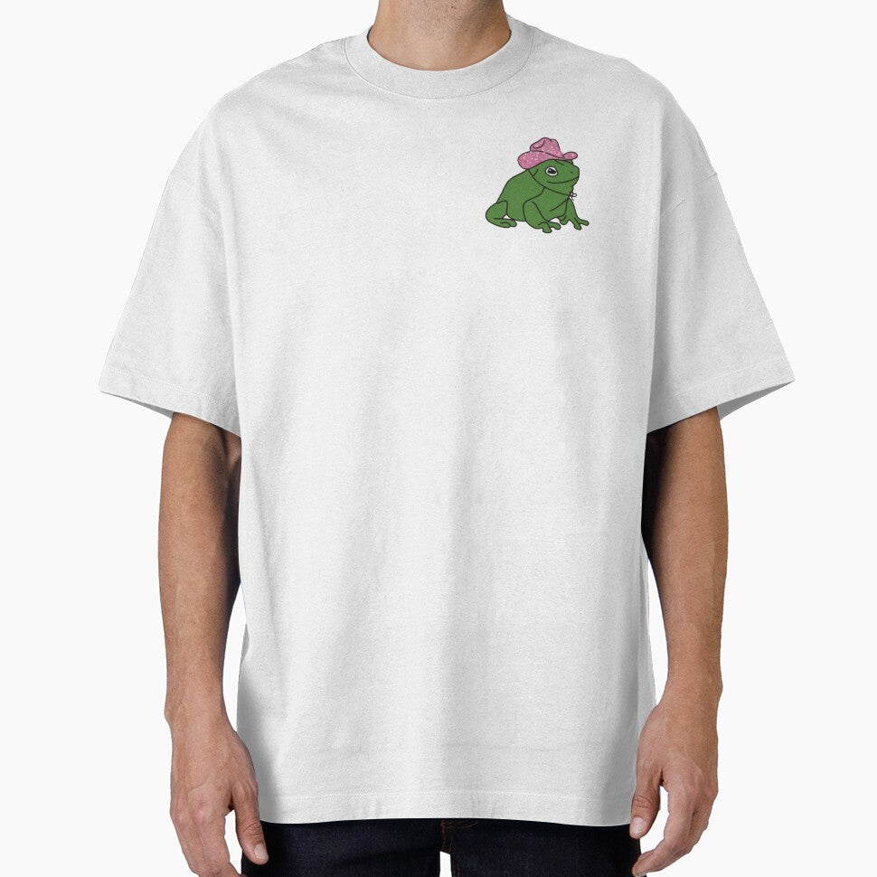 frog wearing pink glittery cowboy hat by farah  s ✰