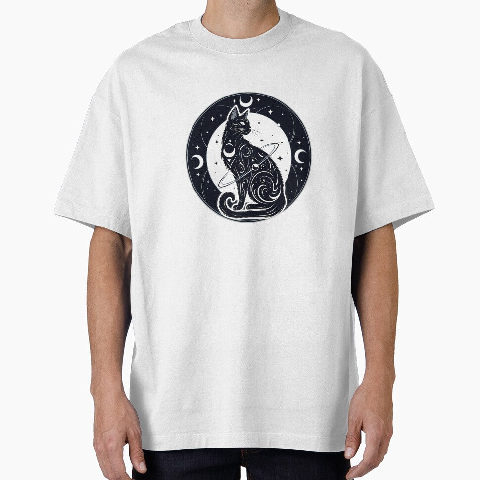 Celestial Goth Cat Oracle Crest by IllumeInk