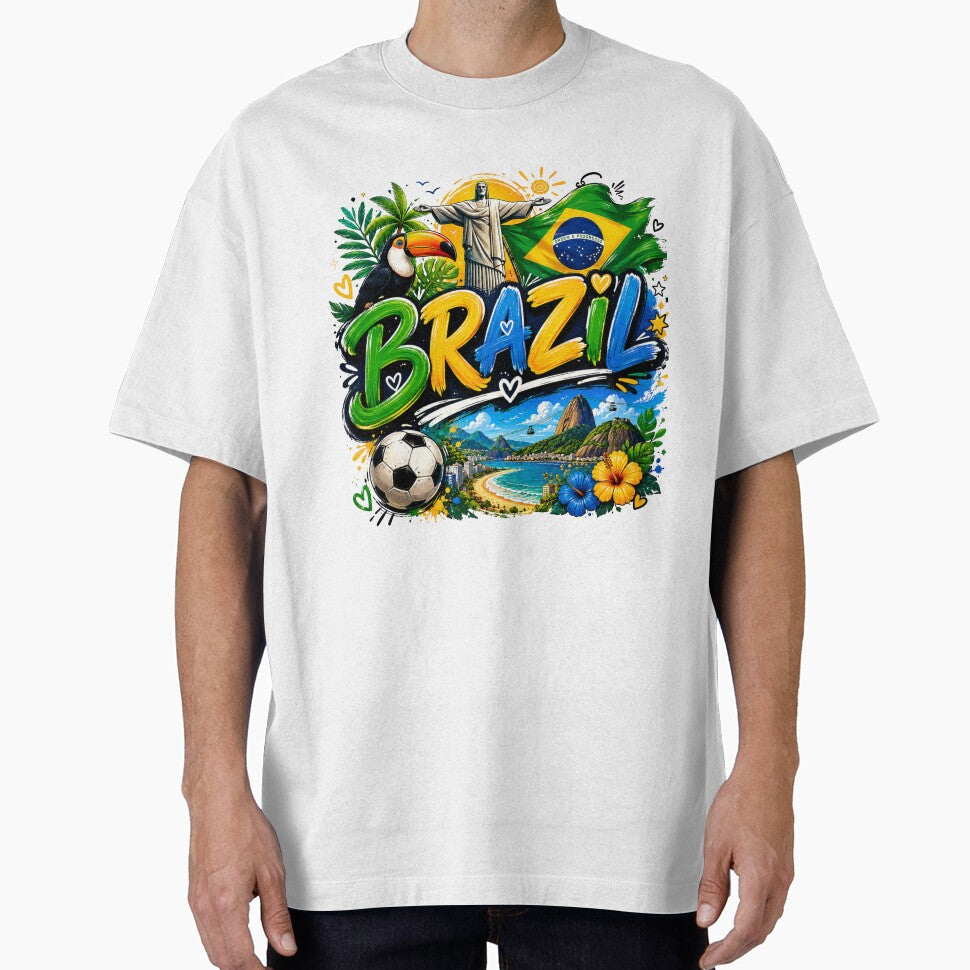 Brazil Pride Colorful Travel Soccer Carnival Tropical Design by Wear Sculpt