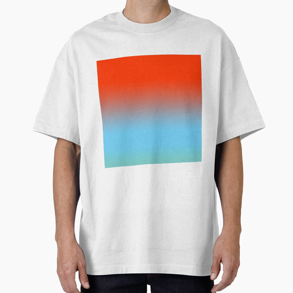 Modern Tones Ombre/Orange Red and Sky Blue by ozcushions