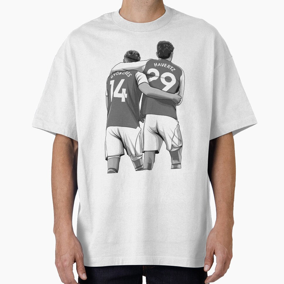 Viktor Gyokeres and Kai Havertz Black and White Version by Aldduardo