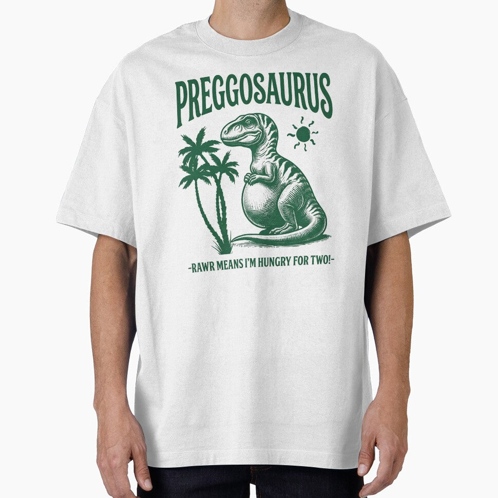 Preggosaurus Rawr Means I'm Hungry For Two Funny Pregnancy Art by VGAfanatic