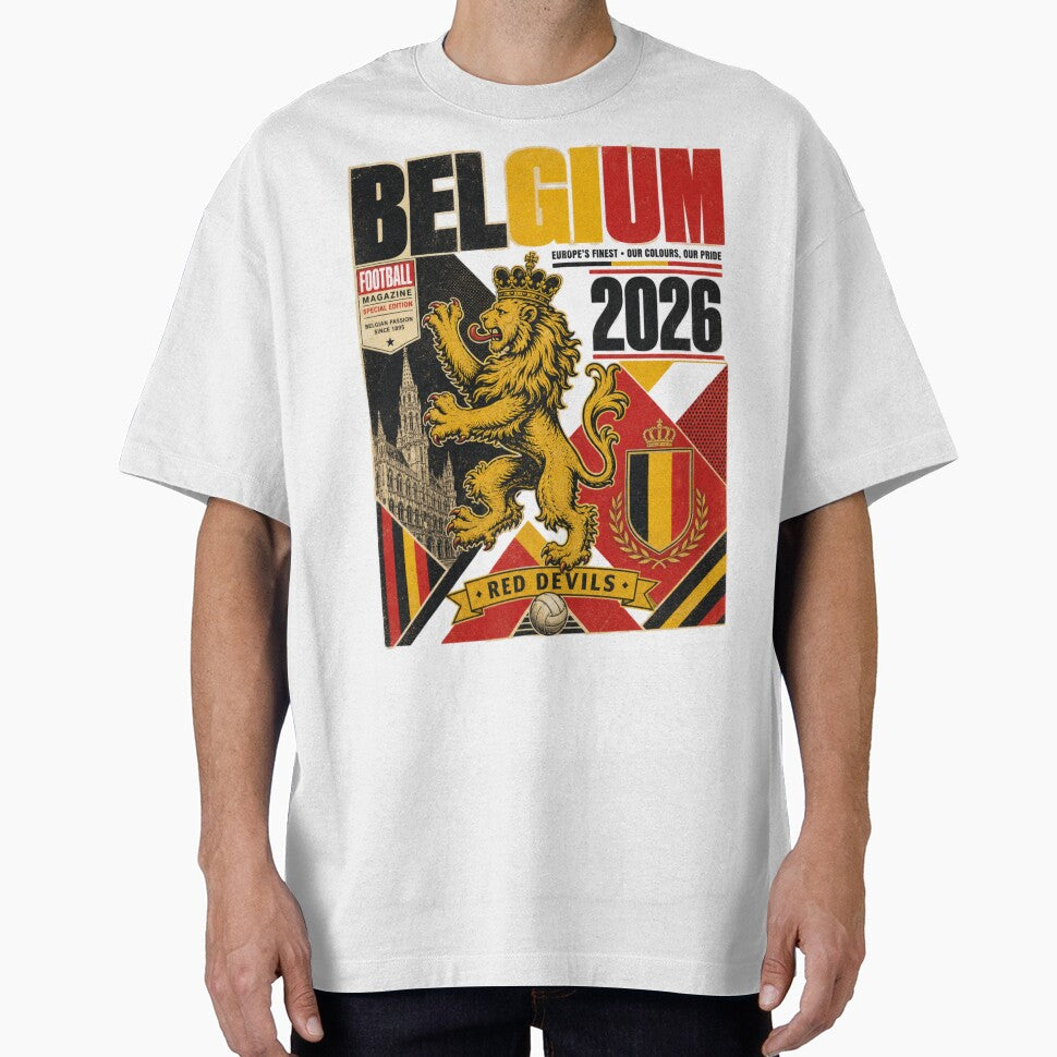 Belgium 2026 Football World Cup Glory | Red Devils Fan Supporter Shirt by rushaib