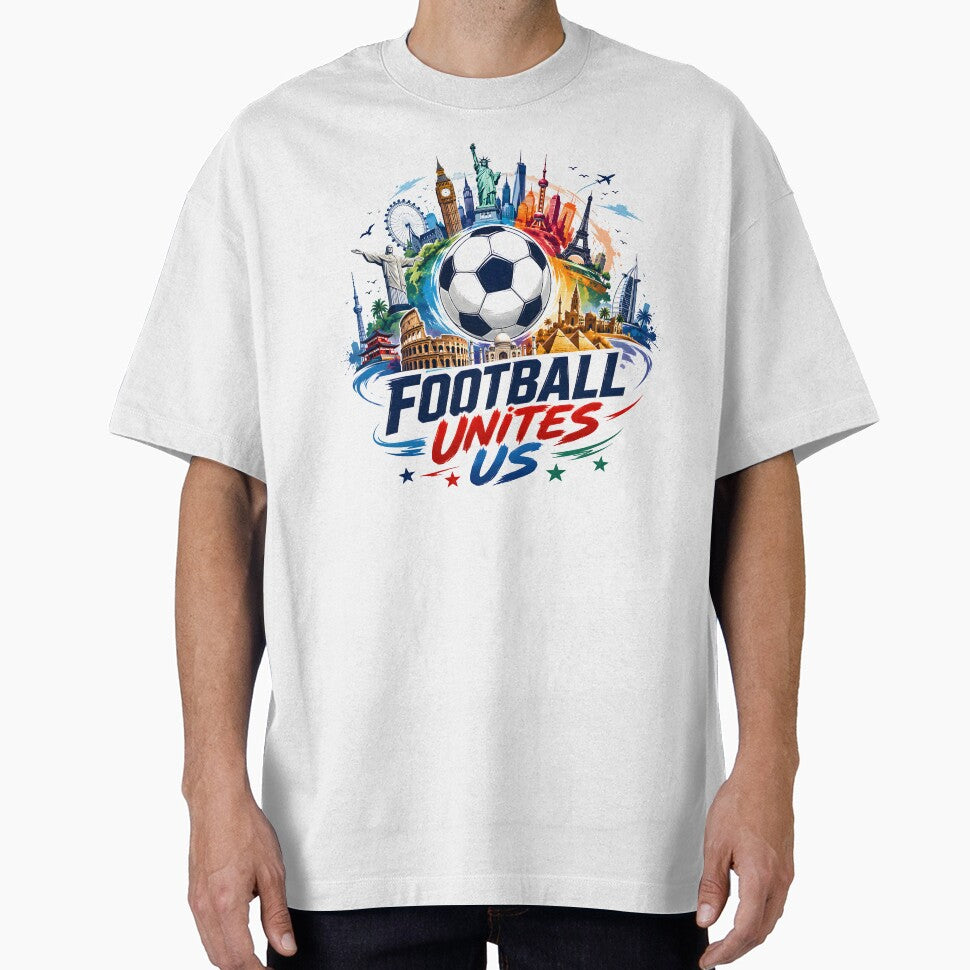 Football Unites Us | Global Soccer Fan World Landmarks Design by TrueArtVibes