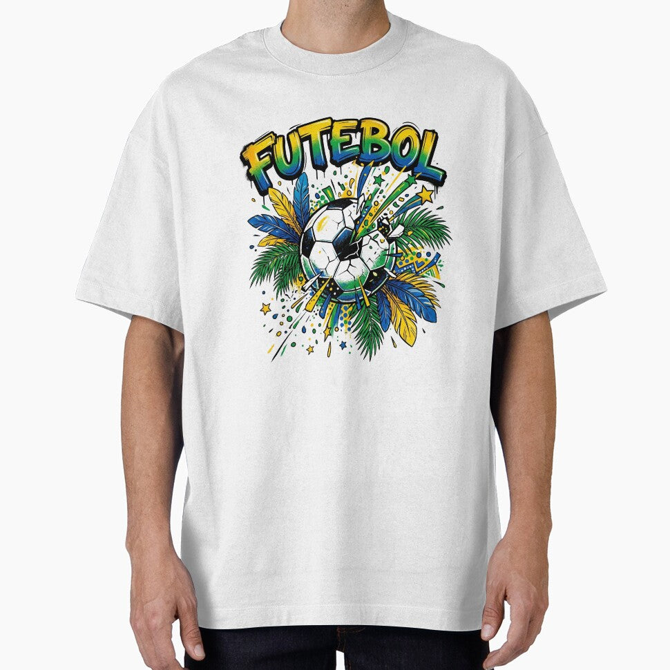 Brazil Carnival Football Shirt Futebol Fan Vibrant Graphic Tee World Cup 2026 by Boldna