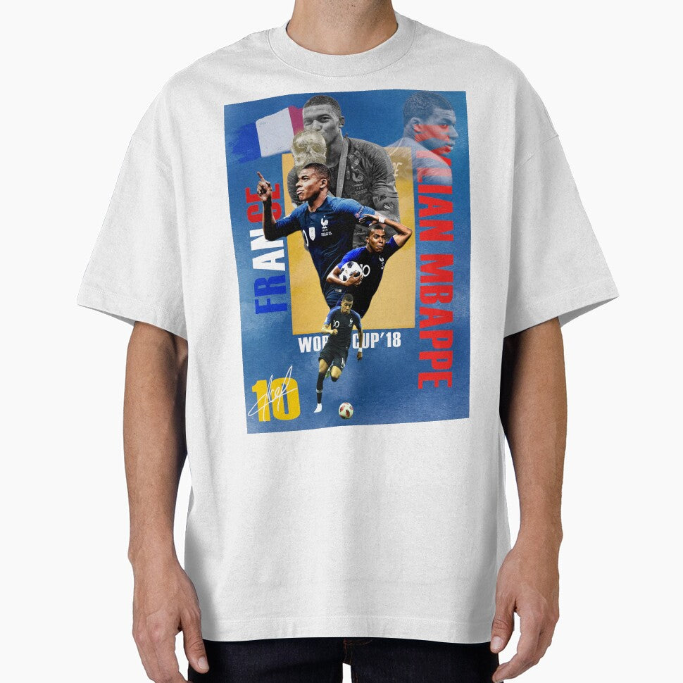 Kylian Mbappe France National Team Football Art - Les Bleus Soccer Legend by Af-RT10