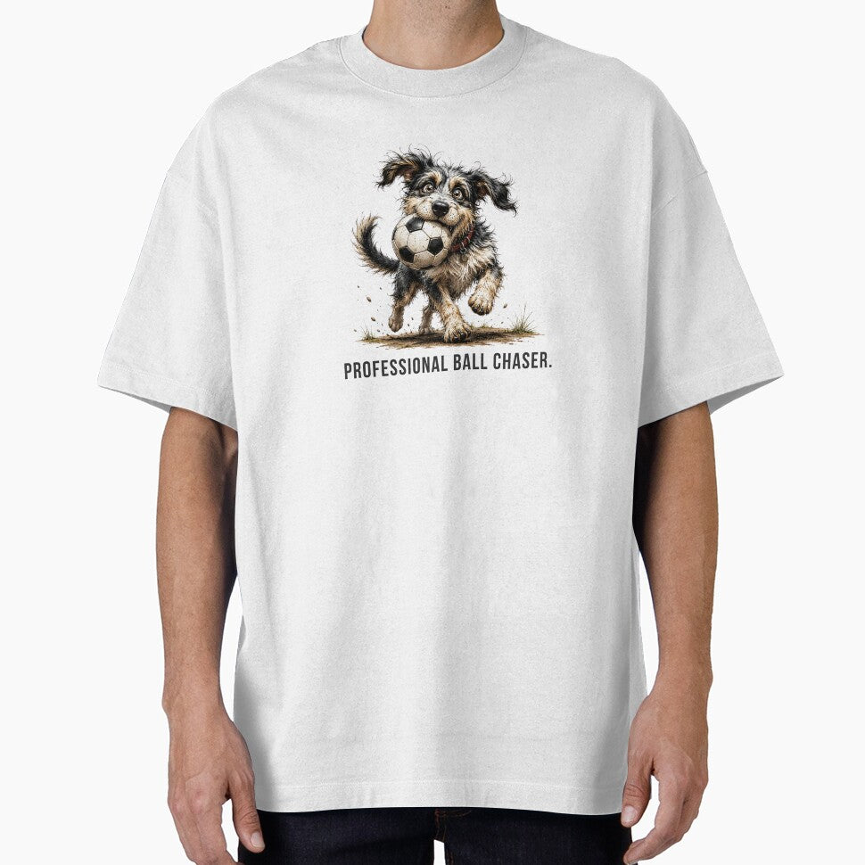 Professional Ball Chaser – Football Scruffy Dog Illustration by PAPIRO SIGLO XXI
