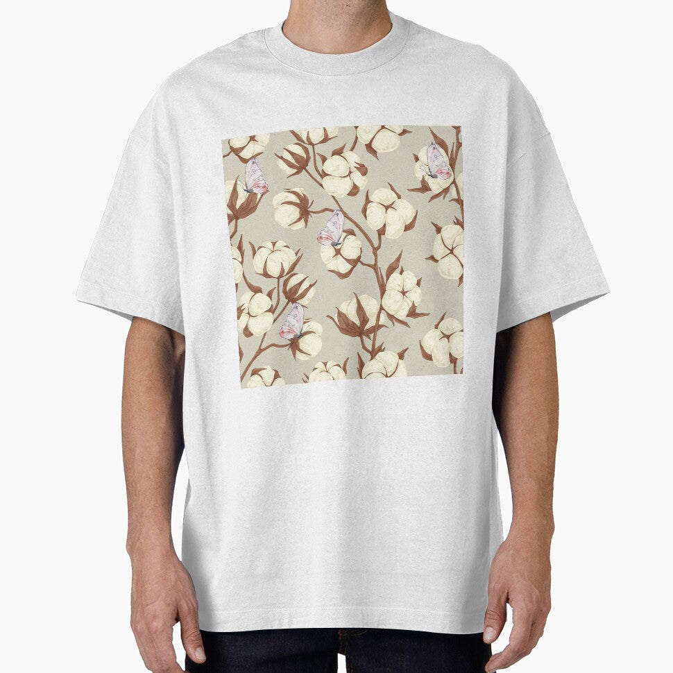 Watercolor Cotton Flower Pattern by silviaol