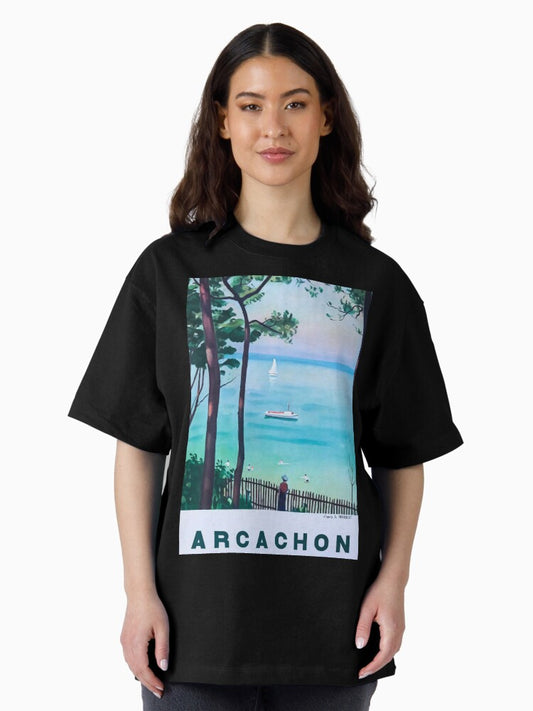 Arachon retro poster Oversized T-Shirt