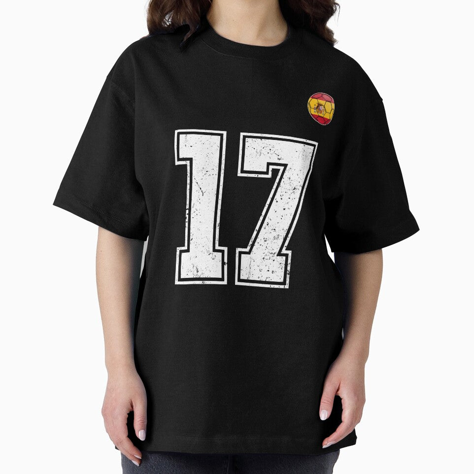 Spain Soccer Number 17 Vintage Sports Fan by KristenosNehk
