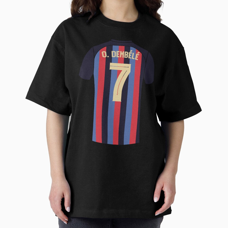 Ousmane dembele Barcelona football jersey by Justtrendytees