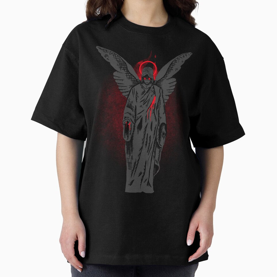 Gothic Angel Wings Tee, Unisex Heavy Cotton T-Shirt, Edgy Graphic Tee, Alternative Fashion, Unique Gift - Streetwear men - Streetwear women by UsandCoDesigns