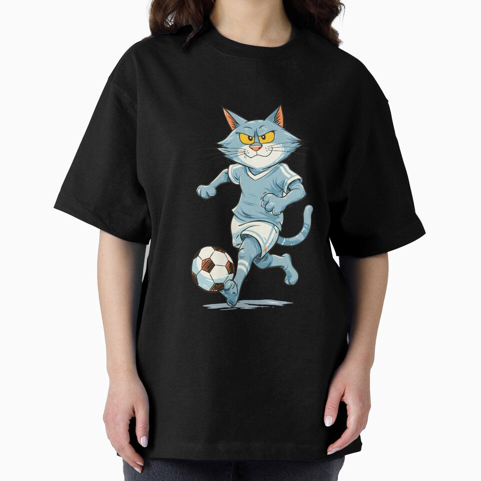 Funny Soccer Cat – Cartoon Football Cat Illustration by Rosomyat Design