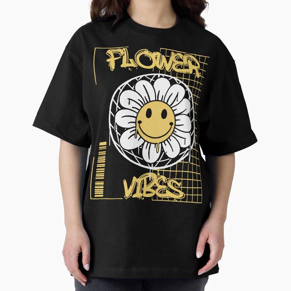 Graffiti Smiley Daisy-Retro Flower Vibes Street Wear and Art Design by artdesignforyou