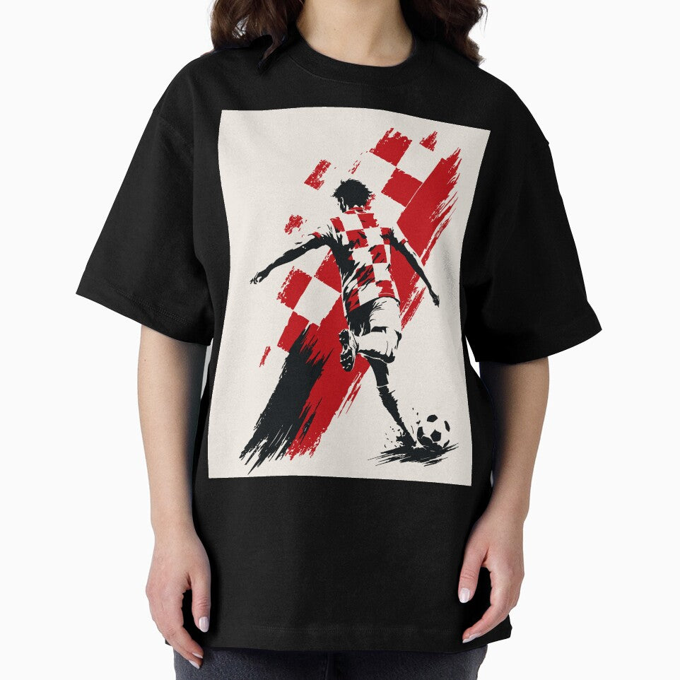 Croatia Football Action Minimalist Print by Studio pod Burom