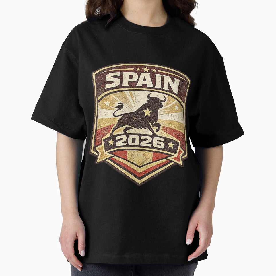 Spain 2026 Vintage Bull Football Retro T-Shirt by ArthUpscale