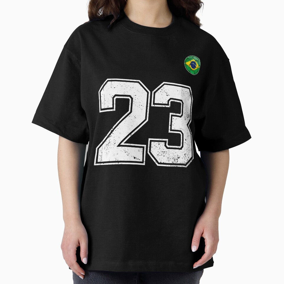 Number 23 Brazil Futbol Football Brazilian soccer Flag Jersey by RoyesButler