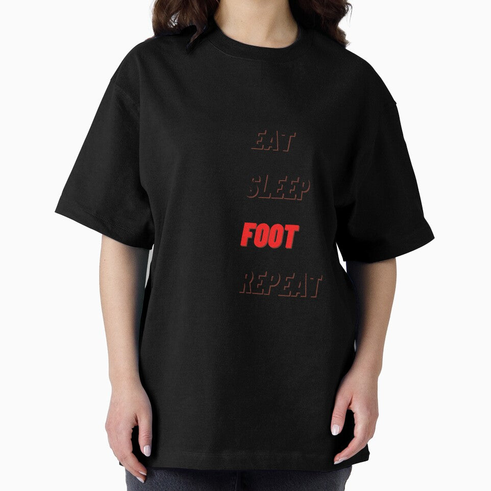 Eat sleep foot repeat t shirt by ProShirtDesign