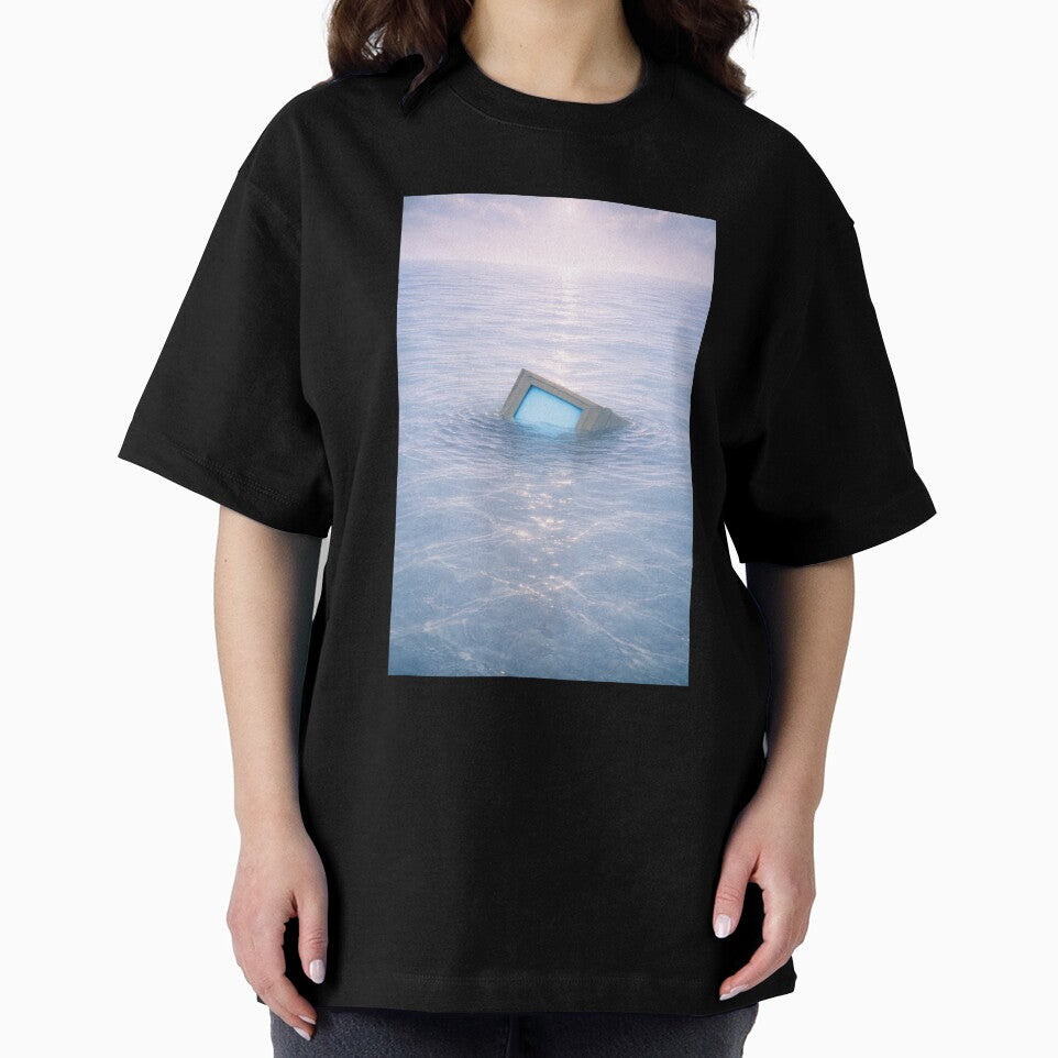 Lost Computer at Sea – Retro CRT Monitor Liminal Space Aesthetic by 486DesignCo