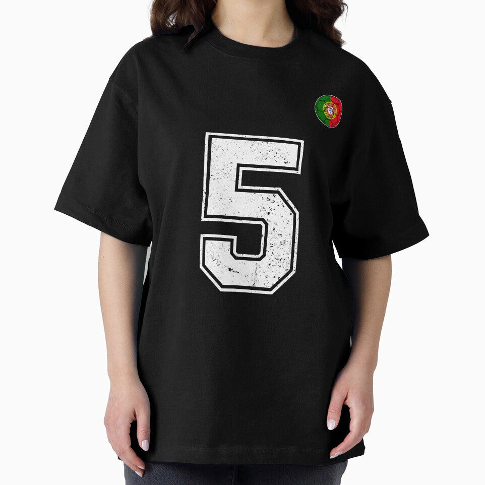Portugal Soccer Number 5 Vintage Sports Fan by OliviaHayesArt