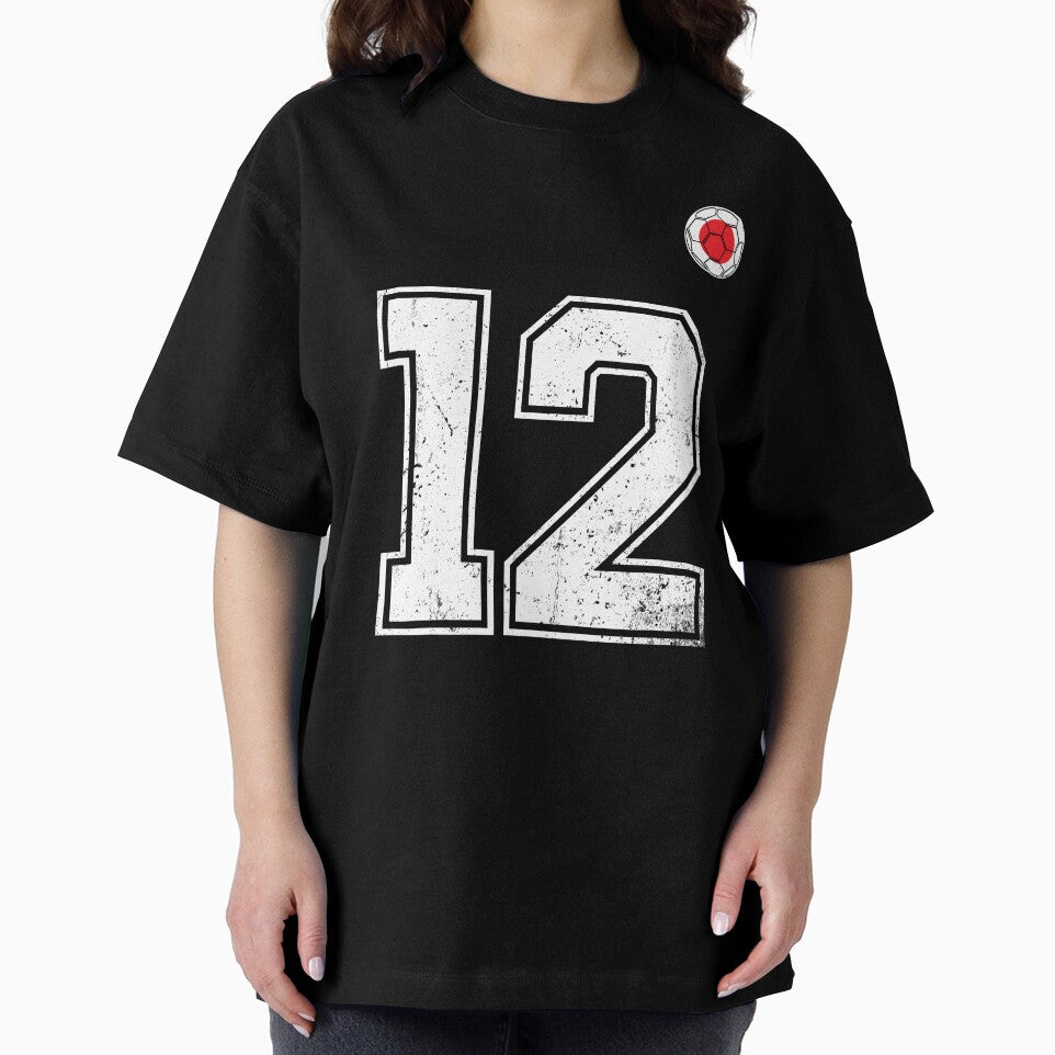 Japan Soccer Number 12 Vintage Sports Fan by LiviuGligoros