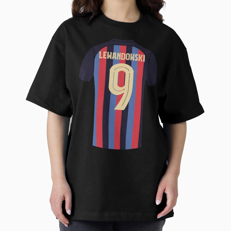 Robert Lewandowski barcelona football jersey number 9 by Justtrendytees