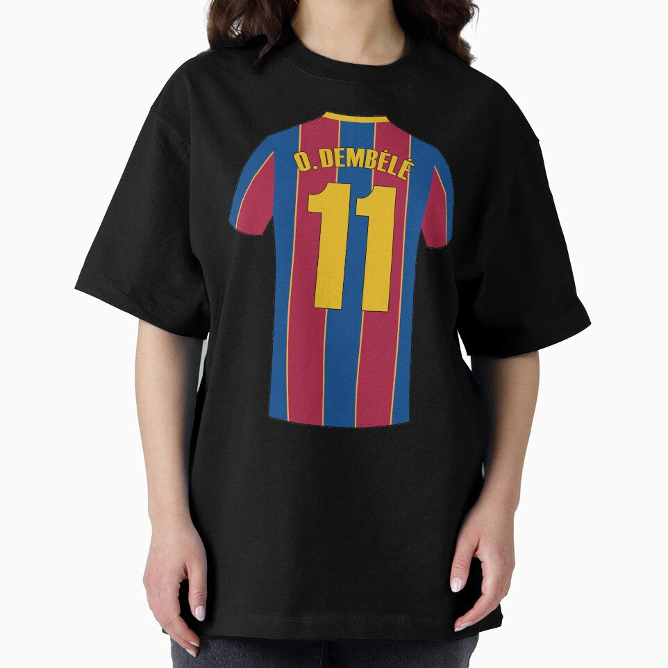 Ousmane dembele Barcelona football jersey by Justtrendytees