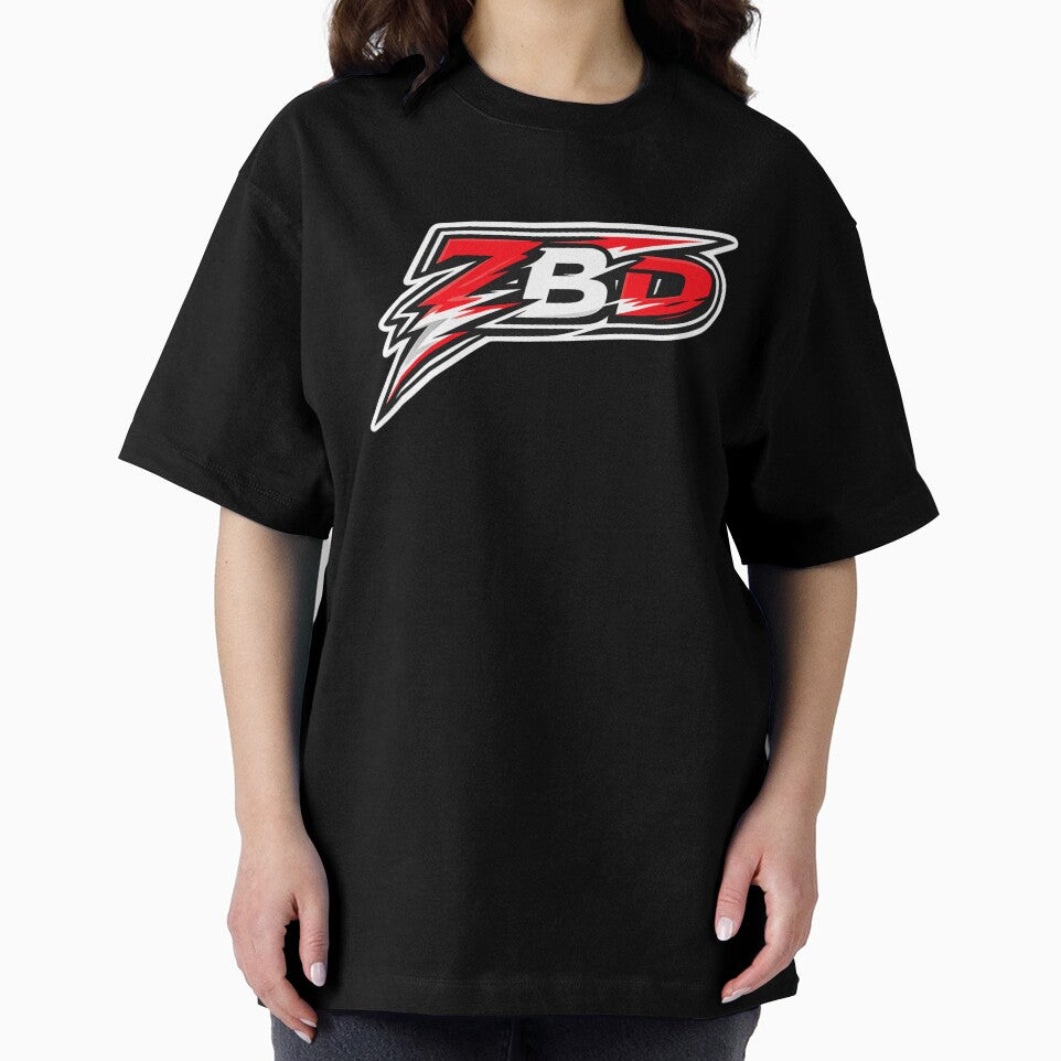 ZBD Lightning Logo Bold Streetwear Brand Red White Typography Design by ZEBBEDE - Minimal Streetwear