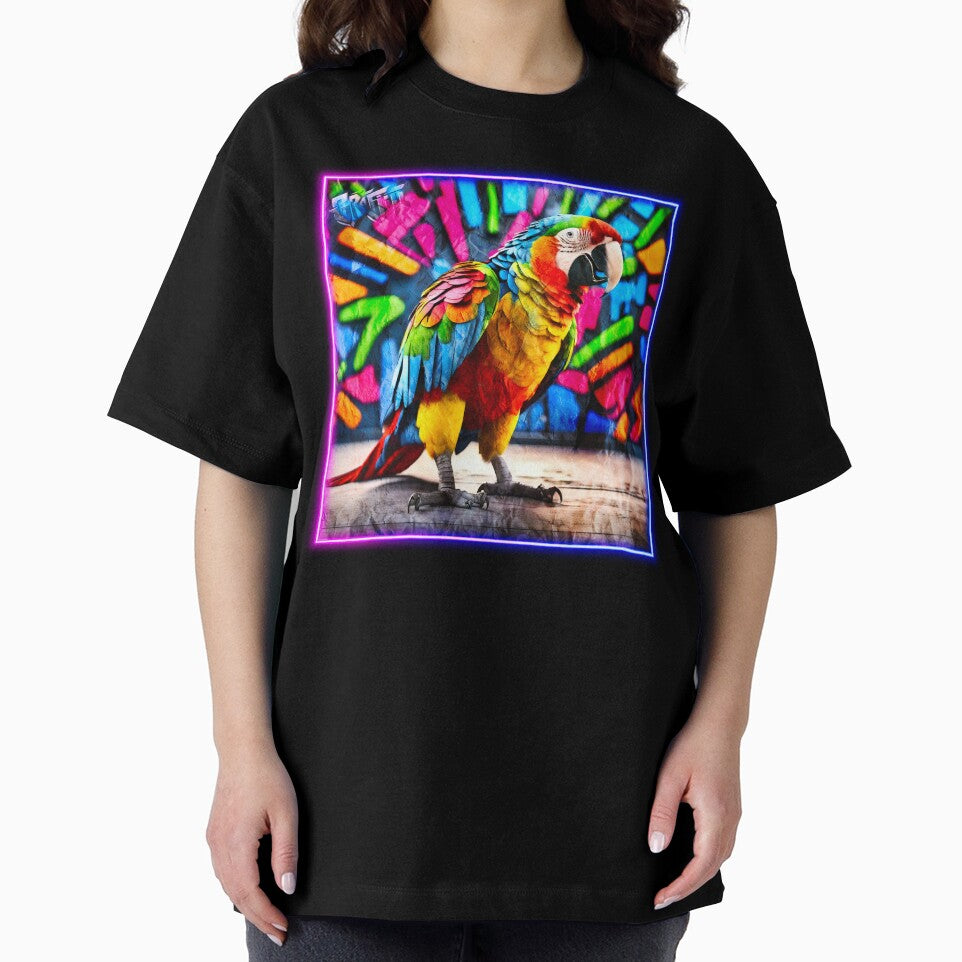 Graffiti style parrot by Drone-tees