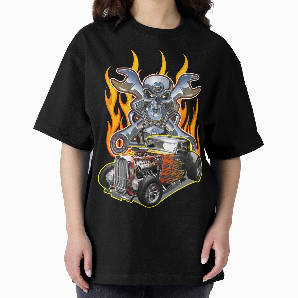 Hot Rod Skull & Flames by Fairyjam