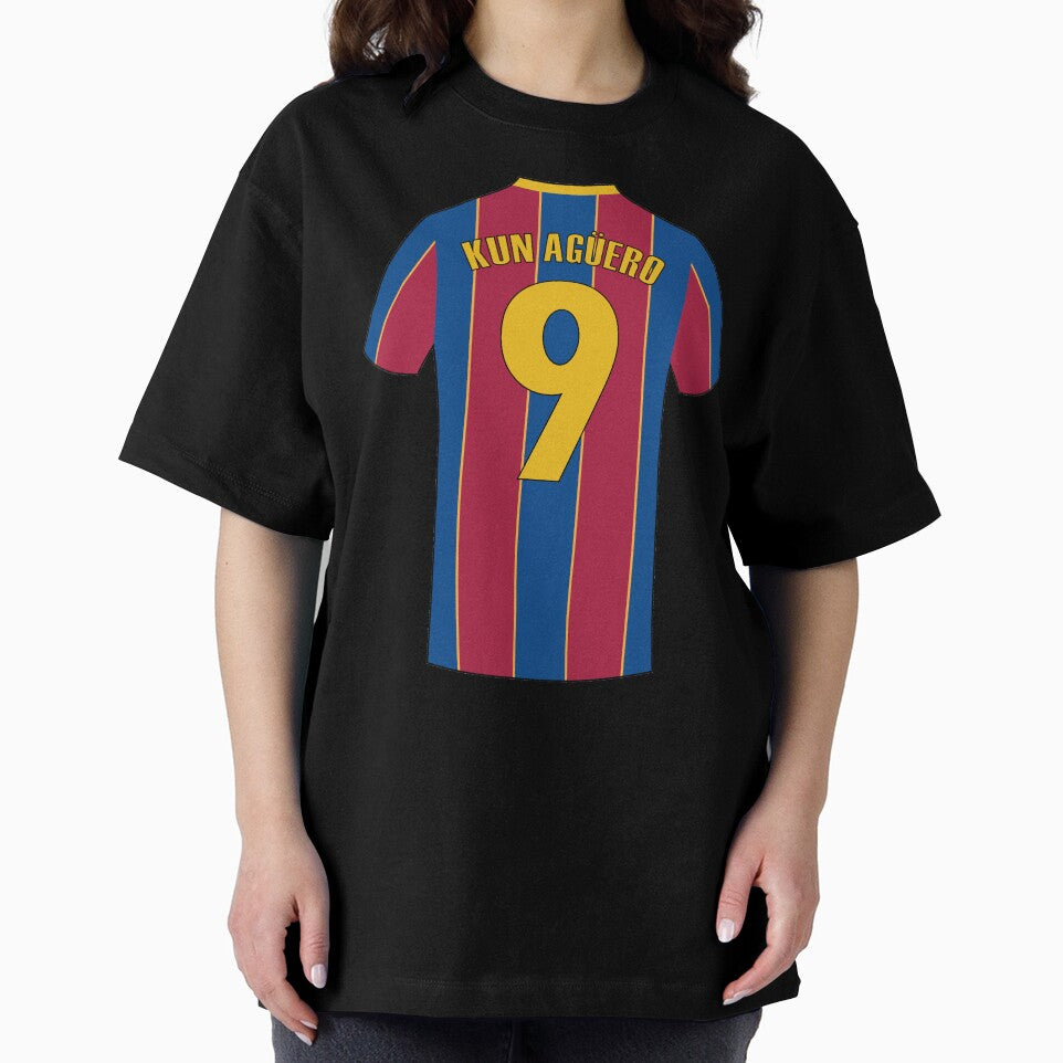 Sergio Aguero barcelona football jersey by Justtrendytees