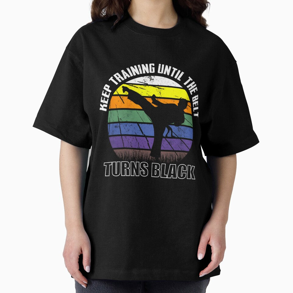 Keep training until the belt turns black Karate Short Sleeve by qlgzeraelo36