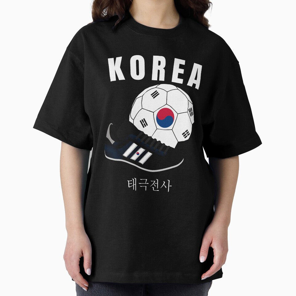 Soccer Boot Ball Taeguk South Korea Flag Football Men Women T-Shirt by BCNDesign
