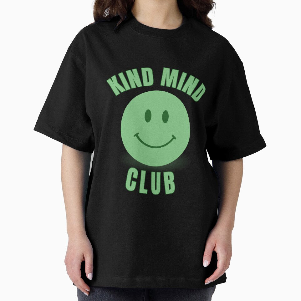 Kind Mind Club T-Shirt | Self Compassion Tee | Positive Message Top | Smiley Face shirt | Exclusive Club Merch ‎ by Stanbeststore