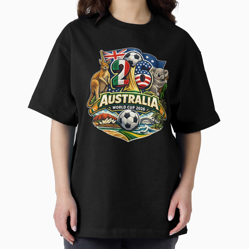 Australia 2026 Football Supporter Kangaroo Green & Gold Fan Art by homashad