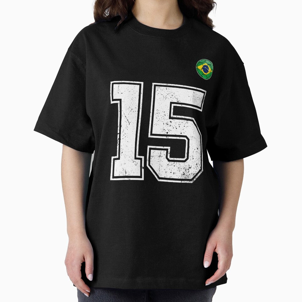 Number 15 Brazil Futbol Football Brazilian soccer Flag Jersey by RoyesButler