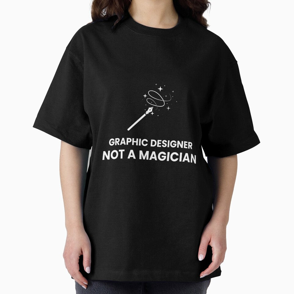 Graphic Designer Not a Magician – Funny Designer Quote Minimal Design by BayoStore