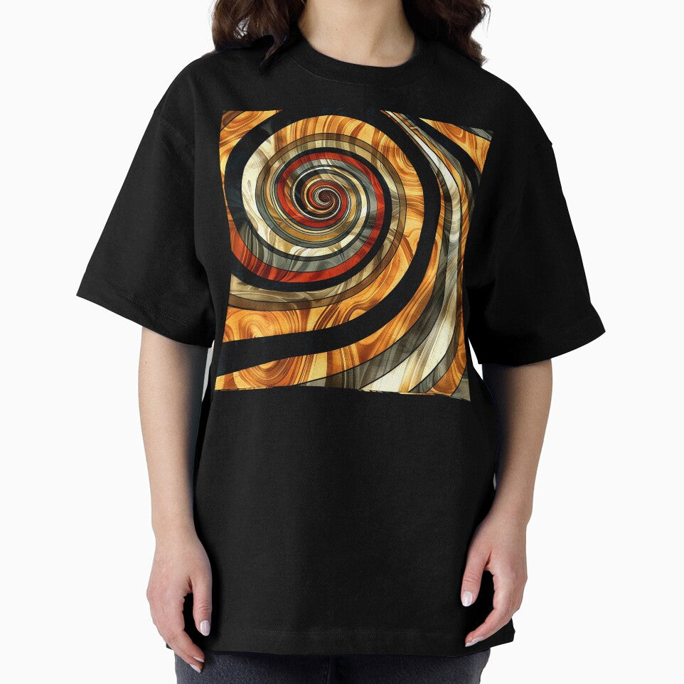 Boho Caramel and Earth Tones Hues Swirling Abstract by DEC02