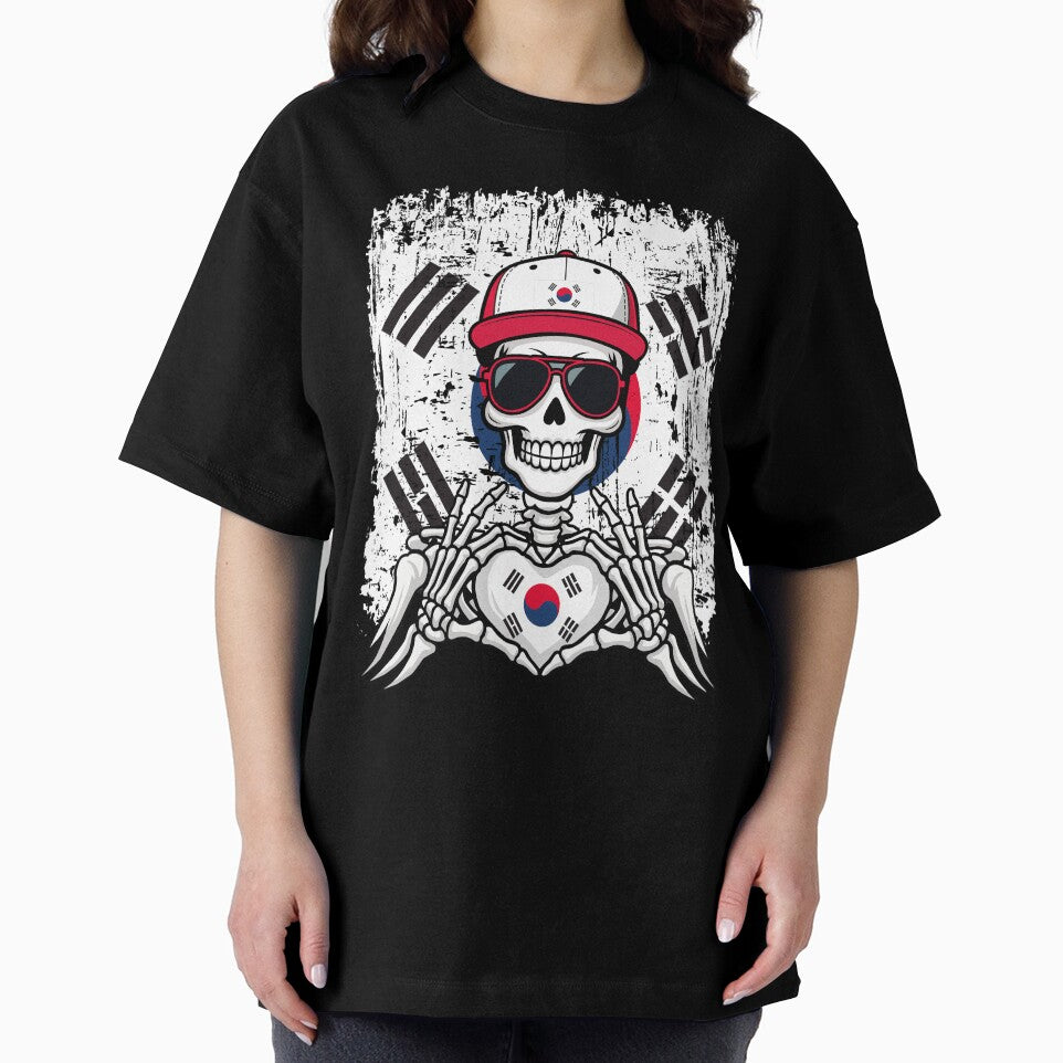 South Korea  Pride Skeleton Art Tee by Colorful Designs