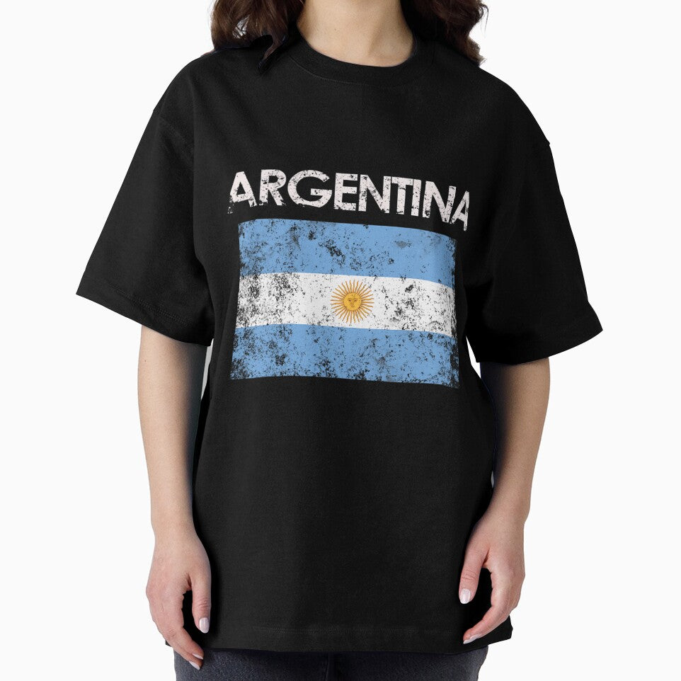 Vintage Argentina Argentinian Flag Pride 	 Short Sleeve by ghrisvclann