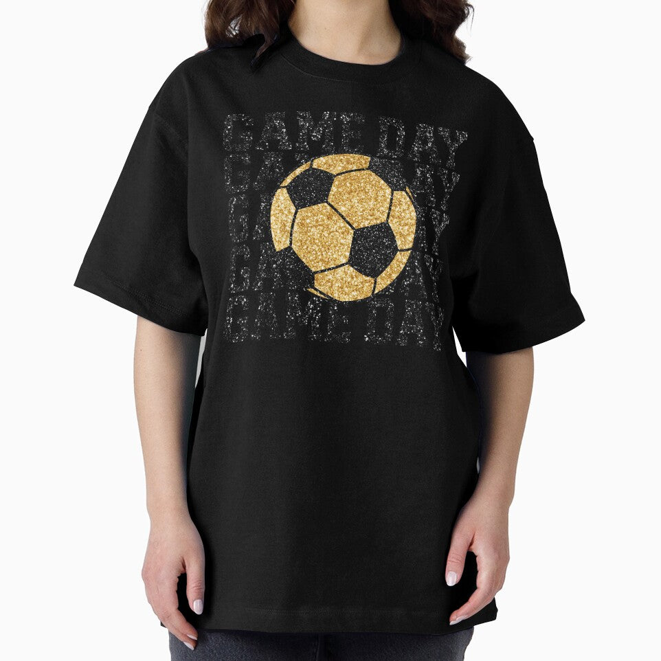 Game Day Gold Glitter Soccer Ball by hobbybox