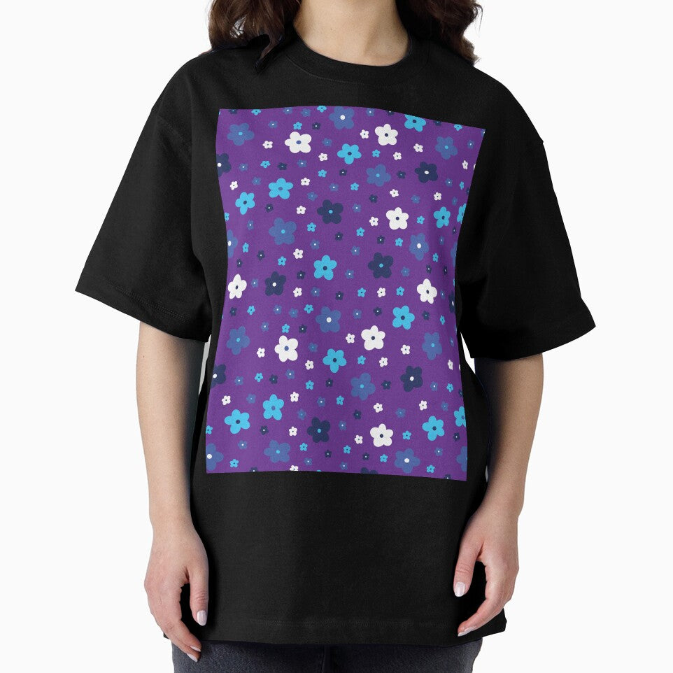Y2K 2000S COCONUT GIRL AESTHETICS RETRO MINI MICRO TINY SMALL FLORAL FLOWERS PURPLE TURQUOISE WHITE BLUE by blomastudios