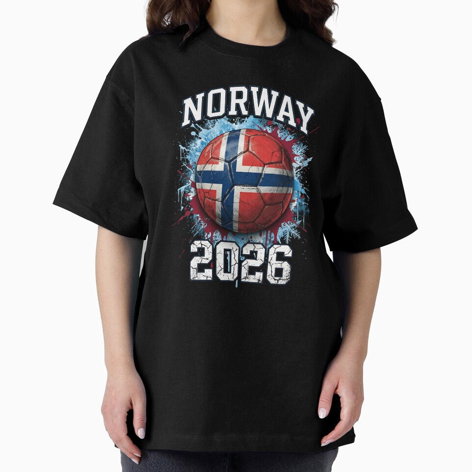 Norway 2026 Soccer - Paint Splash Flag Ball by Imaginationbeyond